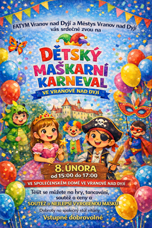 Dětský maškarní karneval Vranova n. Dyjí 1